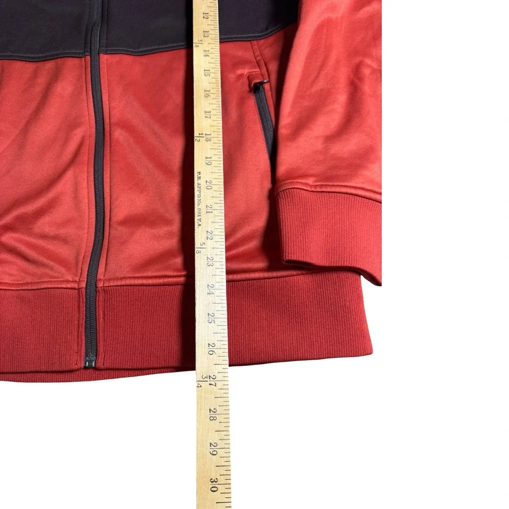 The North Face Full Zip Track Jacket Mens Medium Orange Brown NF0A3LFH Block